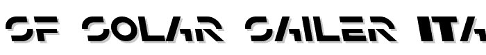 SF Solar Sailer Italic font